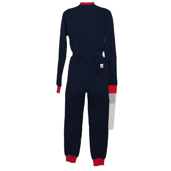 LF Markey (Size 0) Boilersuit Blue Red Pockets Workwear Winter Skiing - Picture 5 of 16